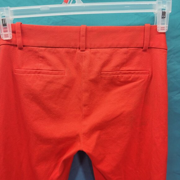 J. Crew Womens Minnie Stretch Pants 00 Red Cotton Blend - Picture 6 of 7